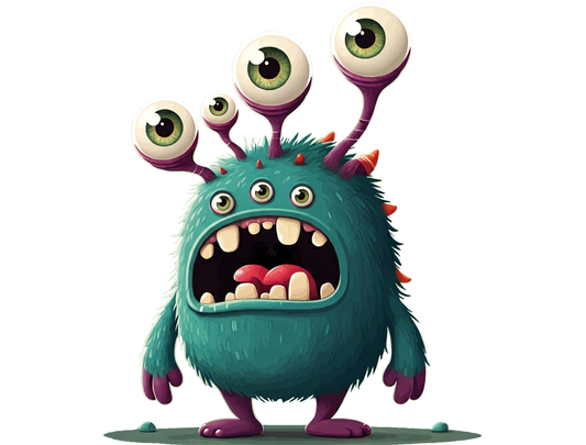 Bügelbild Augenmonster