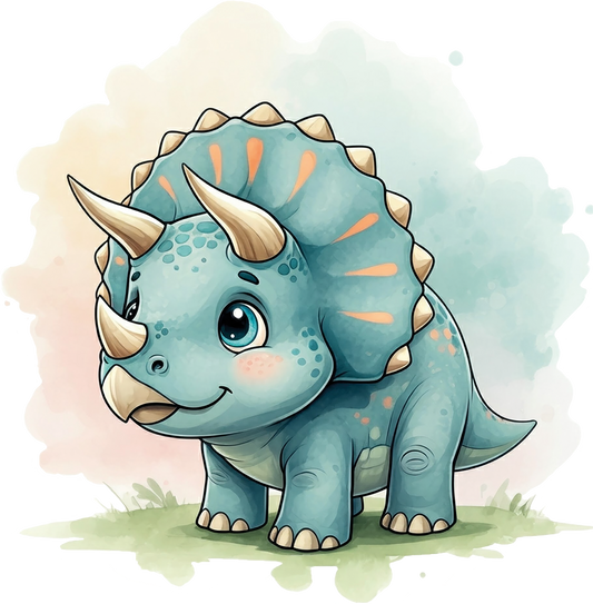 Bügelbild Babydino (Triceratops)