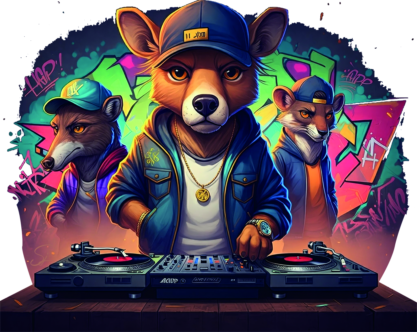 Bügelbild DJ Fuchs