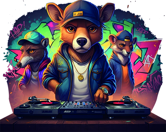 Bügelbild DJ Fuchs
