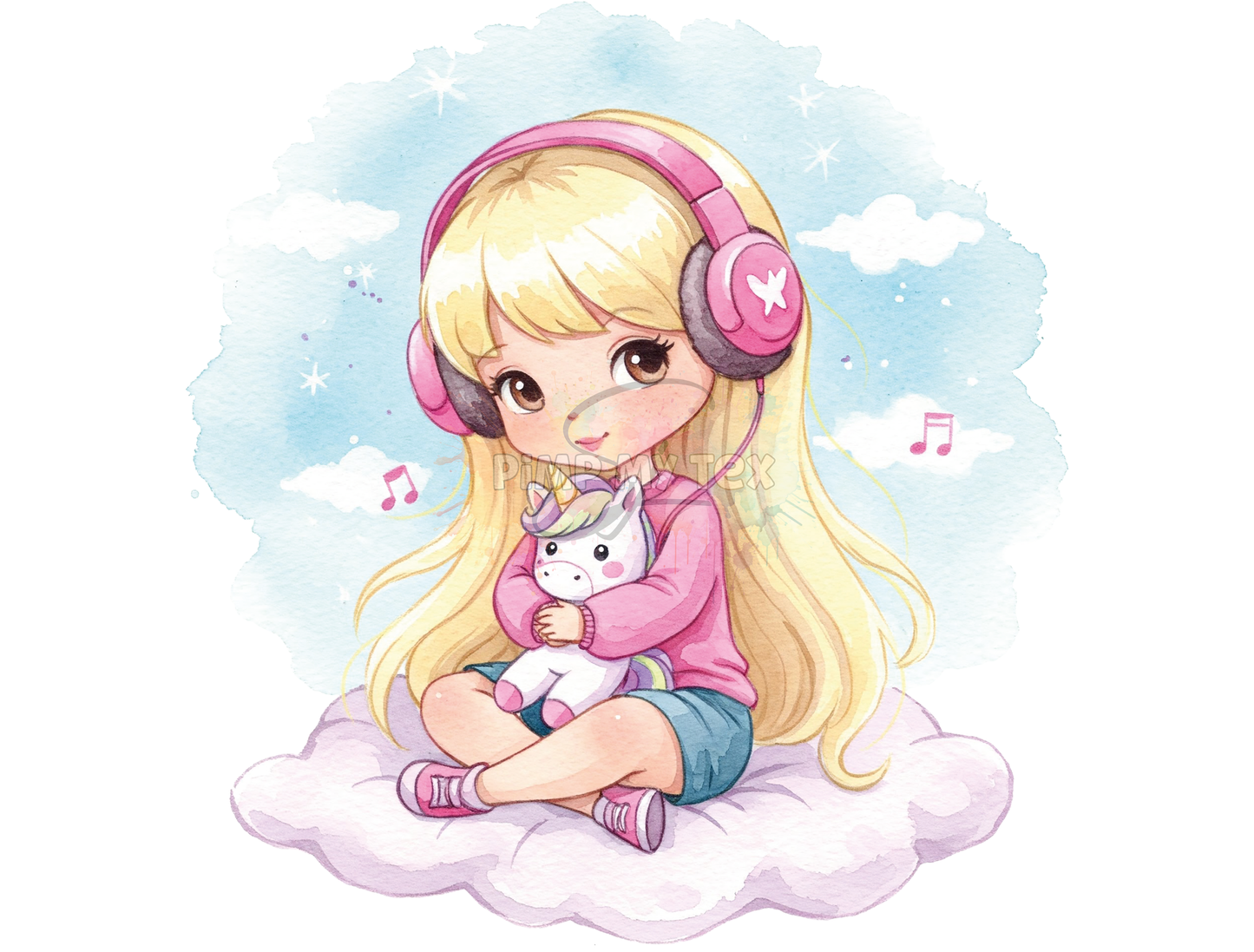 Bügelbild Dreaming Girl