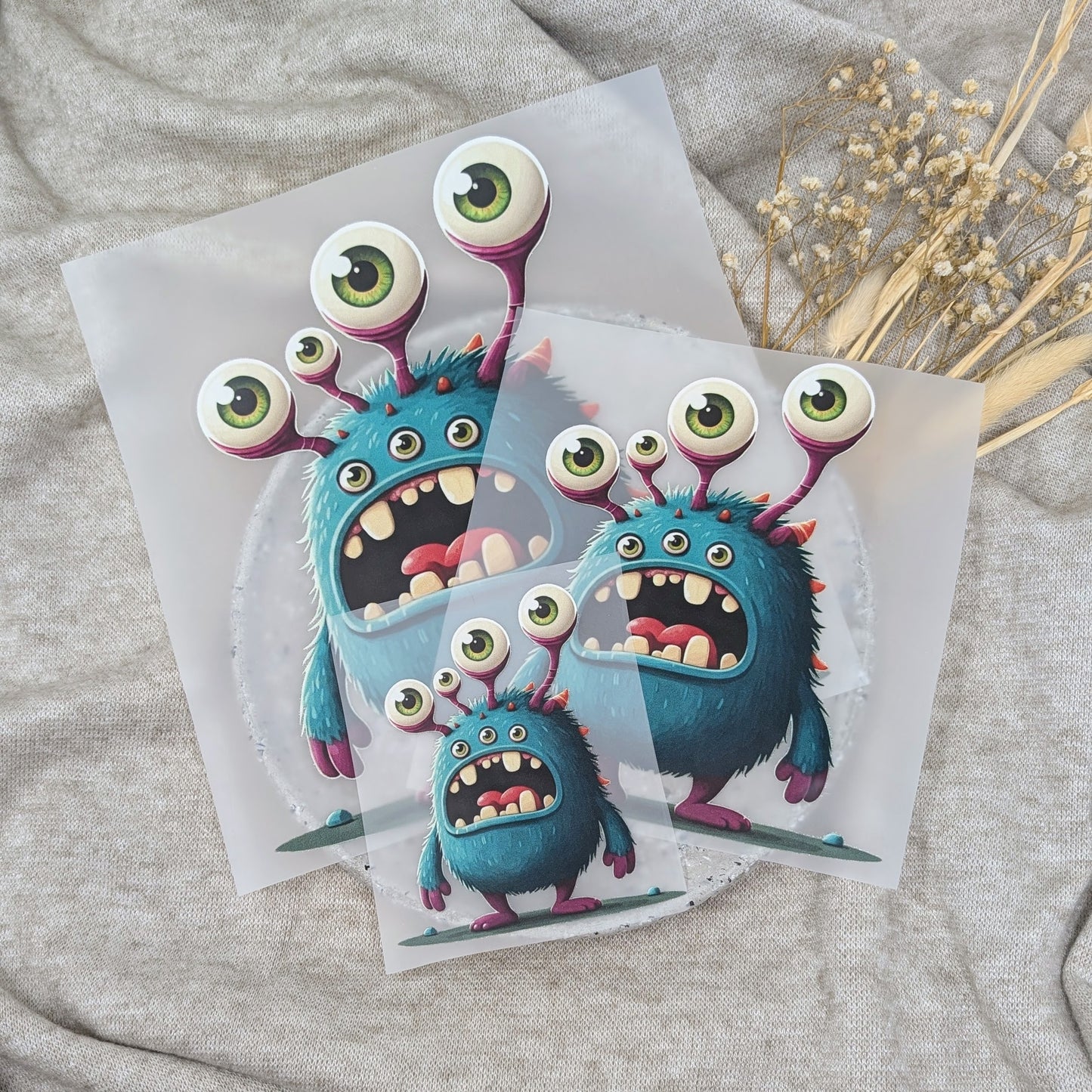 Bügelbild Augenmonster