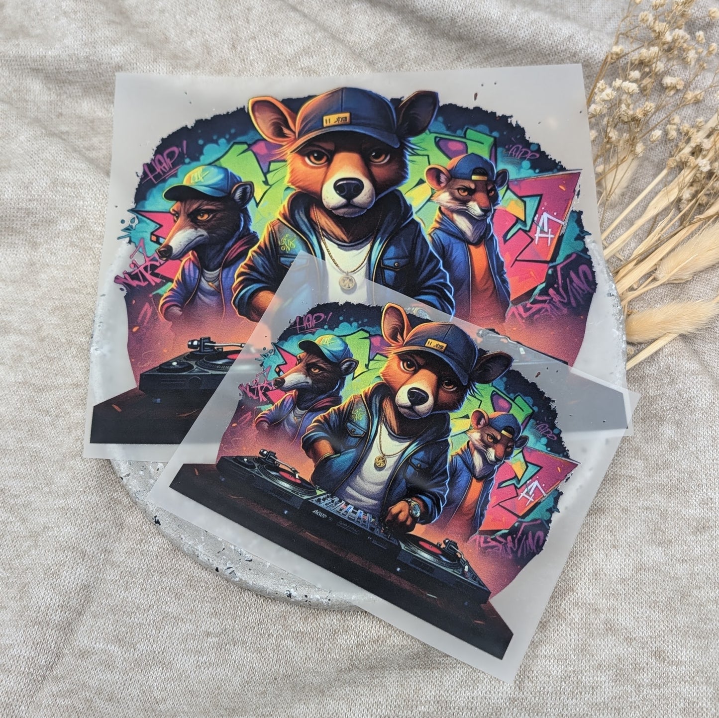 Bügelbild DJ Fuchs